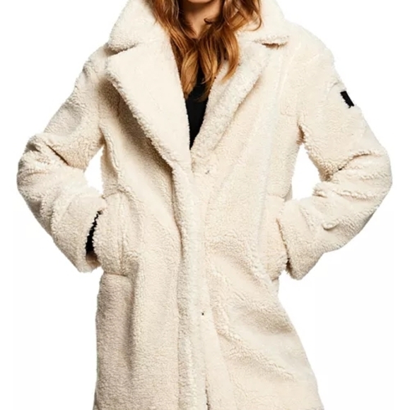 SAM NEW YORK Cream Teddy Coat - Picture 3 of 12